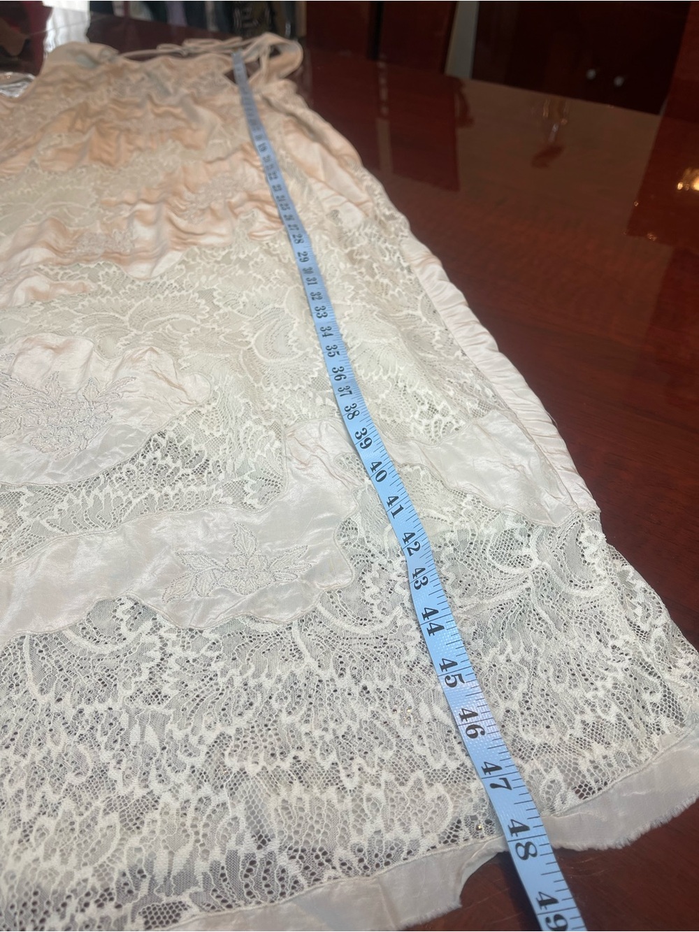 Free People Many Moons Midi Lace Slip Dress Sz S Beige Cream Fairy Romantic - Picture 15 of 15